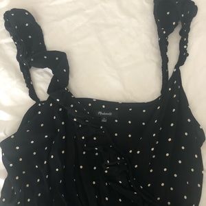 Madewell black and white romper